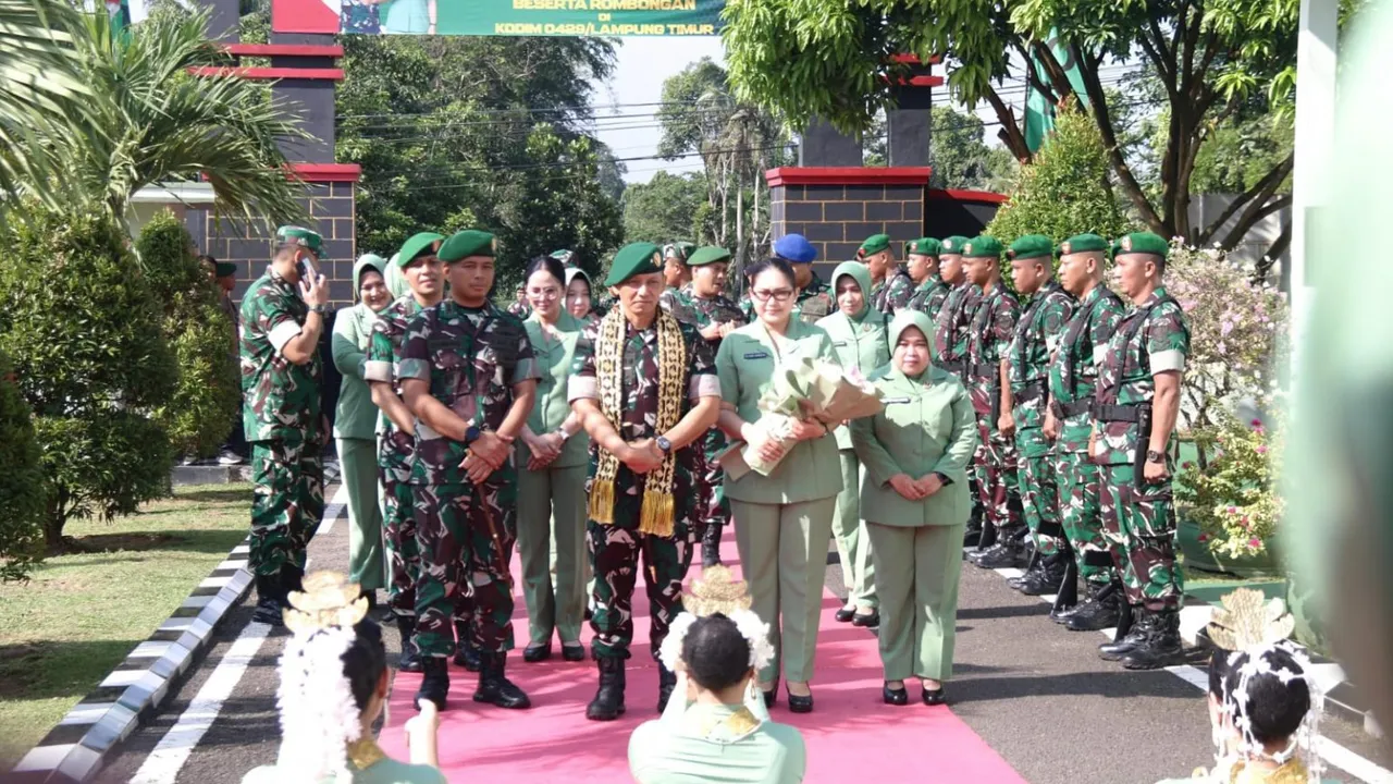 Kodim 0429/Lamtim Terima Kunjungan Kerja Danrem 043/Gatam