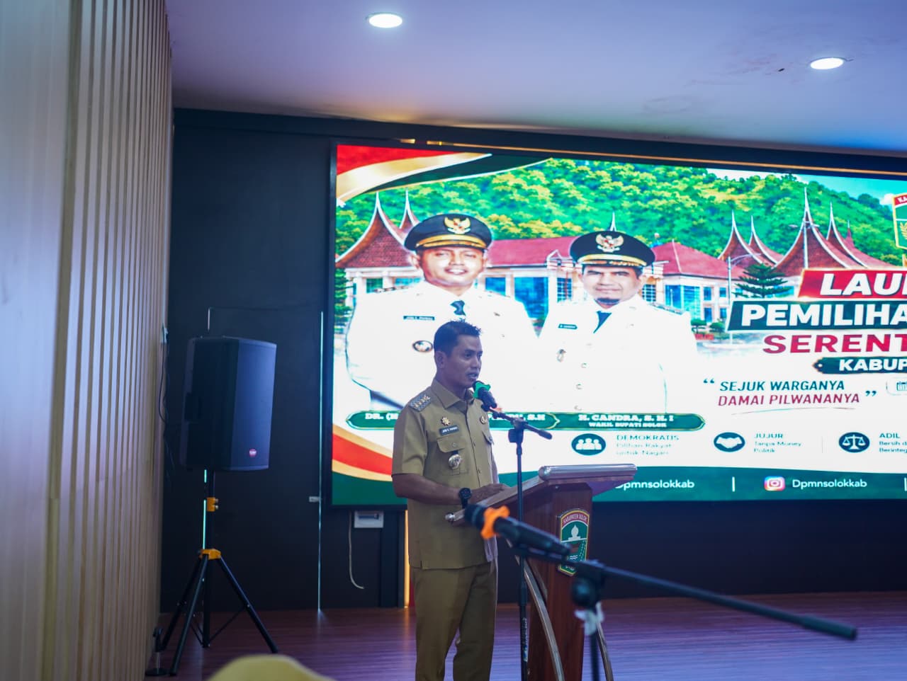 Jon Firman Pandu Resmikan Launching Pilwana Serentak Kabupaten Solok 2026